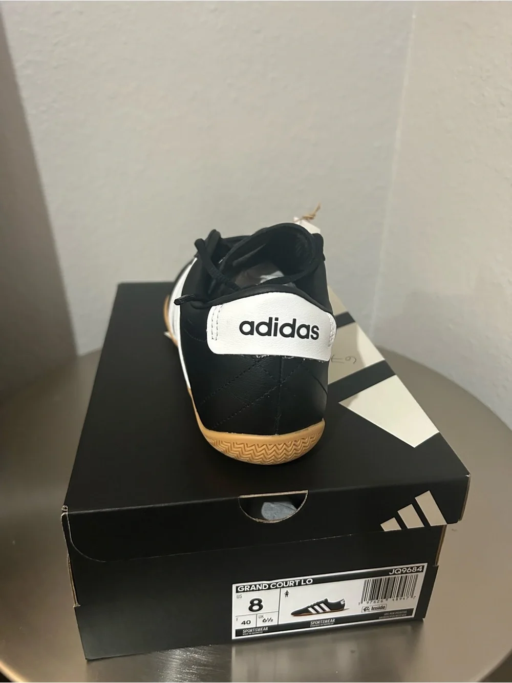 adidas Black with White Stripe Classic Trainer